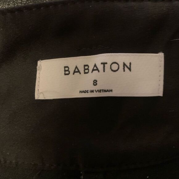 Aritzia Babaton Command Black Faux Leather Ankle Pants size 8 - Picture 8 of 8